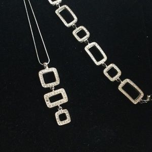 Bling necklace and bracelet